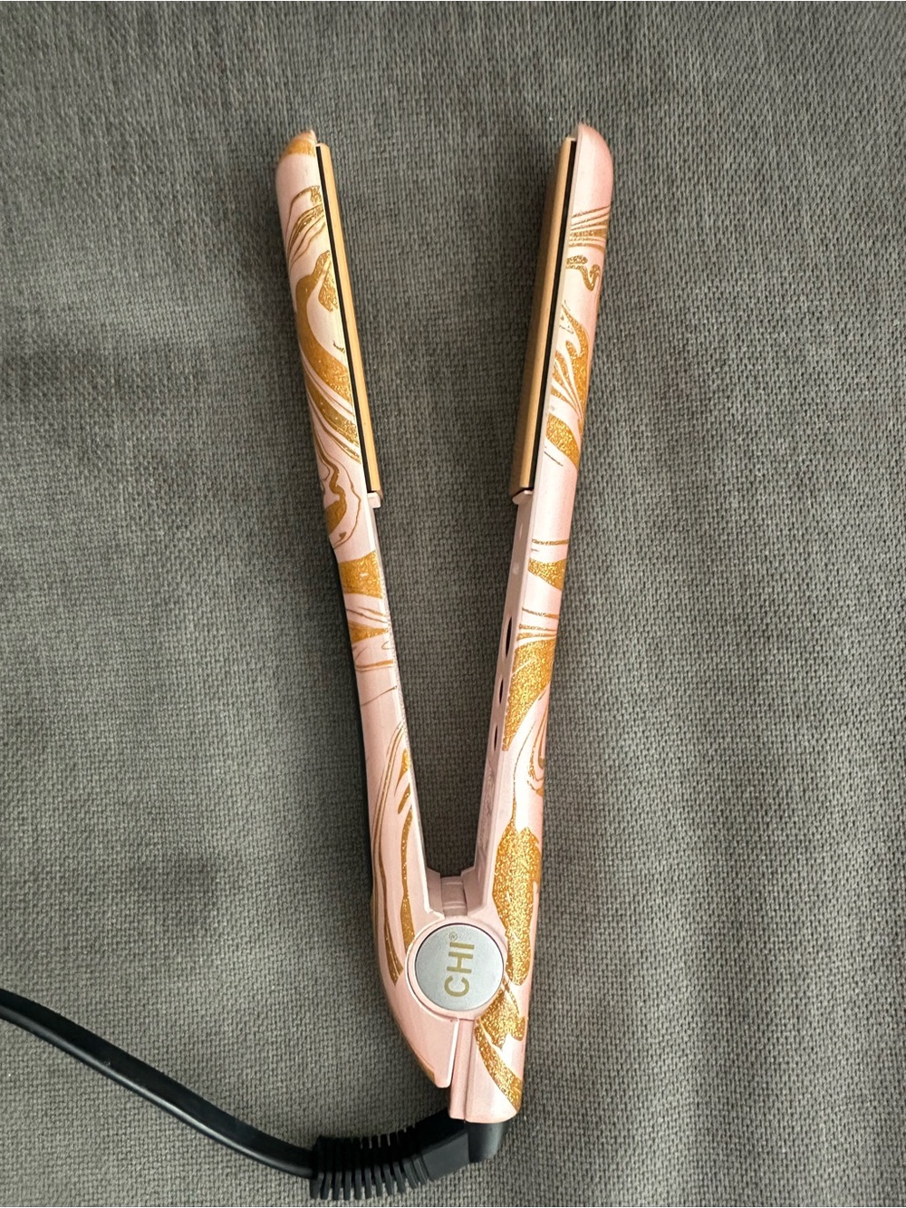 CHI Pink & Gold Patterned Hair Flat Iron